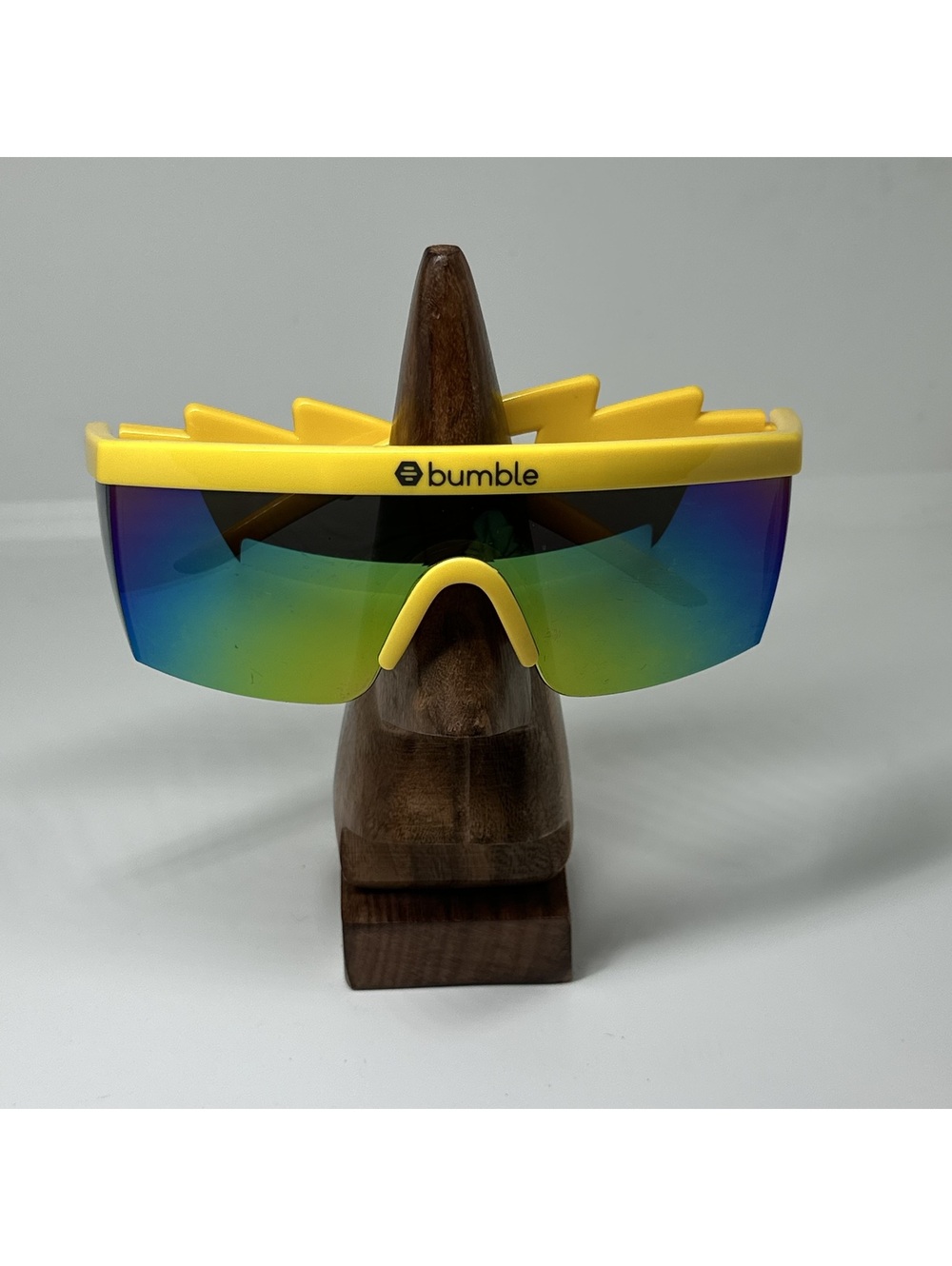Bumble Yellow Lightning Bolt Sunglasses with Mirrored Lenses